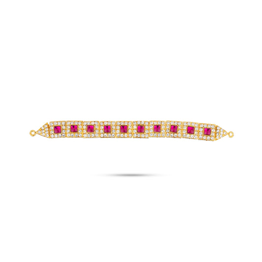 Hip Belt - 7 Inches | Stone Belt/ Waist Belt/ Stone Jewellery for Deity - Waist & Leg Accessories