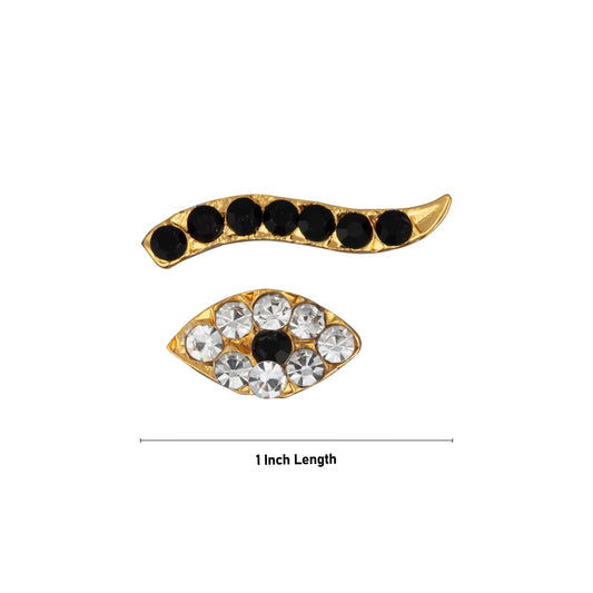 Stone Eye Pair - 1 Inch | Stone Kanmalar/ Amman Kanmalar for Deity Decor - Head & Face Accessories