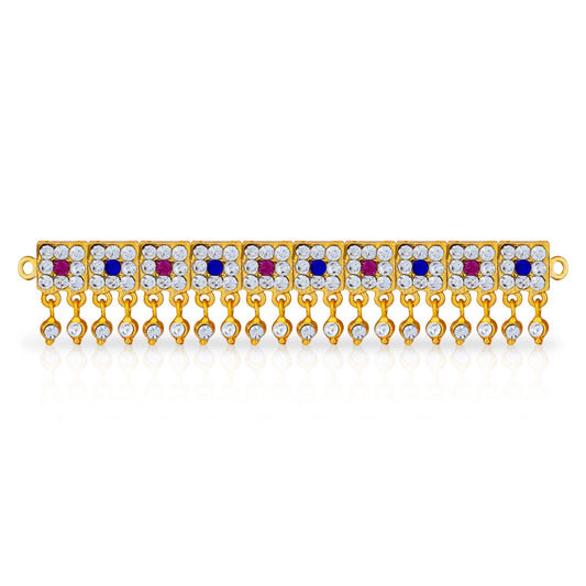 Hip Belt - 4 Inches | Multicolour Stone Jewellery/ Waist Belt/ Artificial Jewelry/ Stone Belt For Deity - Waist & Leg Accessories