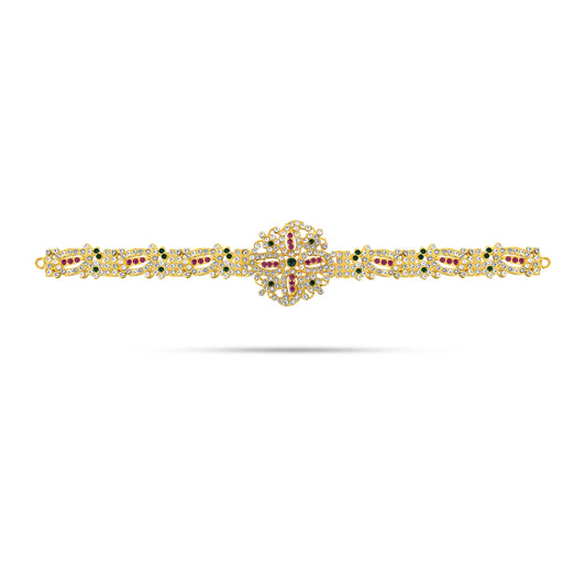 Hip Belt - 2 x 12 Inches | Waist Belt/ Stone Jewellery/ Multicolour Stone Belt for Deity - Waist & Leg Accessories