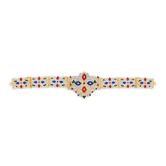 Stone Hip Belt - 13 Inch | Ottiyanam/ Waist Belt/ Stone Belt for Deity - Waist & Leg Accessories