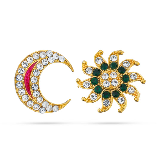 Stone Sun & Moon Billai for Varalakshmi Decor