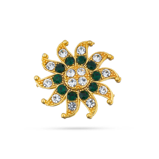 Stone Sun & Moon Billai | Multicolour Stone Jewellery/ Stone Hair Accessories for Deity - Head & Face Accessories