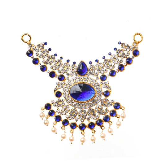 Stone Necklace Set - 13 Inches | Stone Haram/ Stone Jewellery for Deity - Neck & Body Accessories