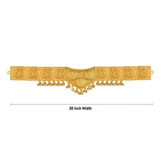 Hip Belt- 20 Inches | Waist Belt/Lakshmi Design Artificial Jewellery/ Gold Polish Jewelry For Traditional Wear - Ethnic Wear Accessories