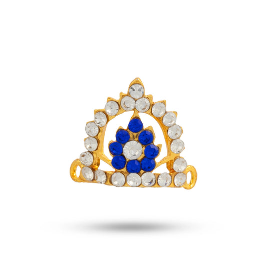 Stone Kireetam - 0.75 Inches | Half Crown/ Kiritam/ Mukut/ Jewellery for Deity - Head & Face Accessories