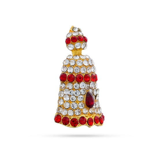 Stone Kireetam - 1 x 0.75 Inches | Half Crown/ Kiritam/ Mukut/ Stone Jewellery for Deity - Head & Face Accessories