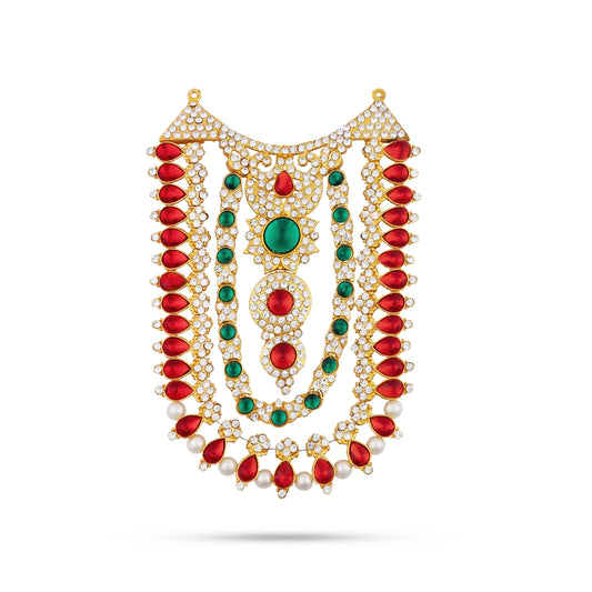 Stone Necklace - 6 Inches | Stone Jewellery for Deity Decor - Neck & Body Accessories