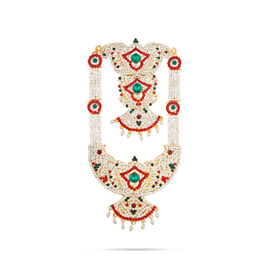 Stone Haram - 8 Inches | Stone Necklace/ Stone Jewellery for Deity - Neck & Body Accessories