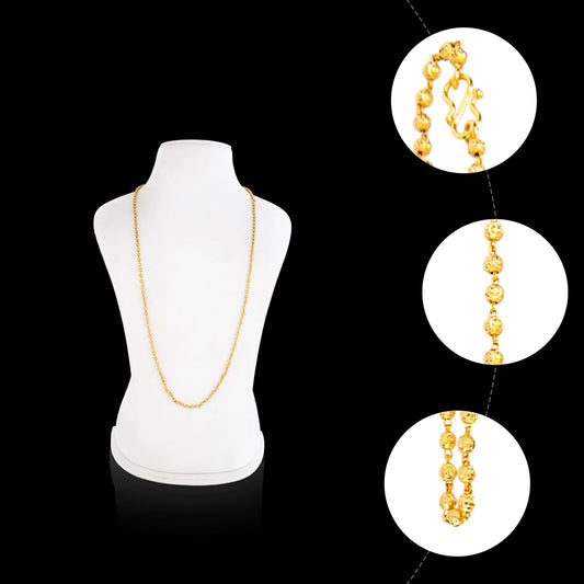 Beads Mala - 15 Inches | Artificial Jewelry / Beads Malai / Gold Polish Jewellery for Women - Ethnic Wear Accessories