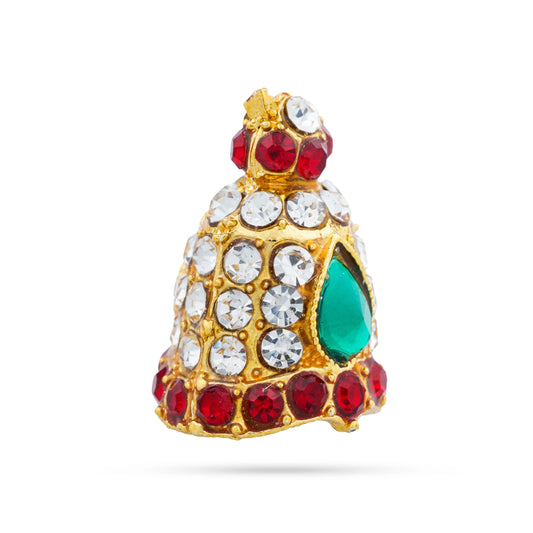 Stone Kireetam - 0.75 x 0.5 Inches | Full Crown/ Stone Mukut/ Kiritam for Deity - Head & Face Accessories