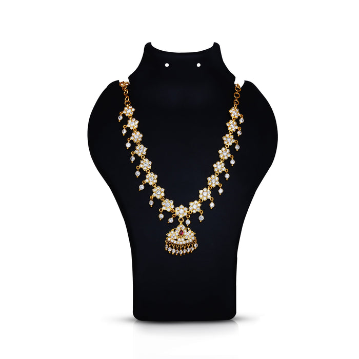 Stone Necklace - 8.5 Inches | Deity Necklace/ Multicolour Stone Jewelry/ Jewellery for Deity
