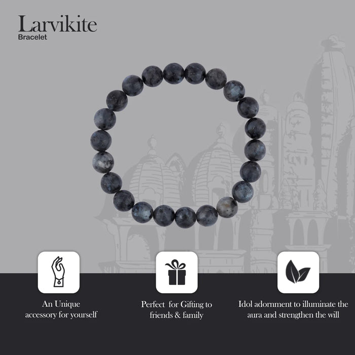 Larvikite Bracelet - 2.5 Inches | Crystal Bracelet/ Crystal Jewellery for Men & Women