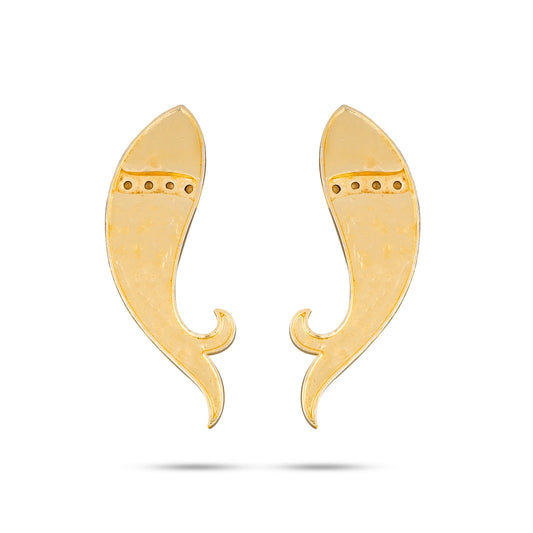 Earring Pair - 4 x 1.25 Inches | Matsyakar Kundal/ Stud Earring/ Karnapathiram for Deity/ Assorted Colour - Head & Face Accessories