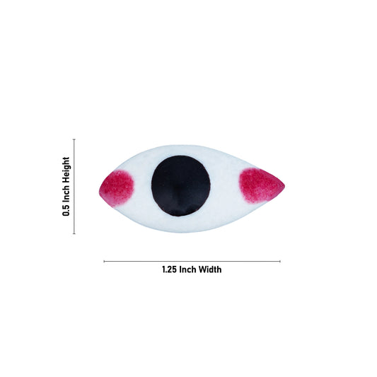 Eye Pair - 0.5 x 1.25 Inches | Chakshu/ God Idol Netra/ Amman Kanmalar/ Goddess Netra for Deity - Head & Face Accessories