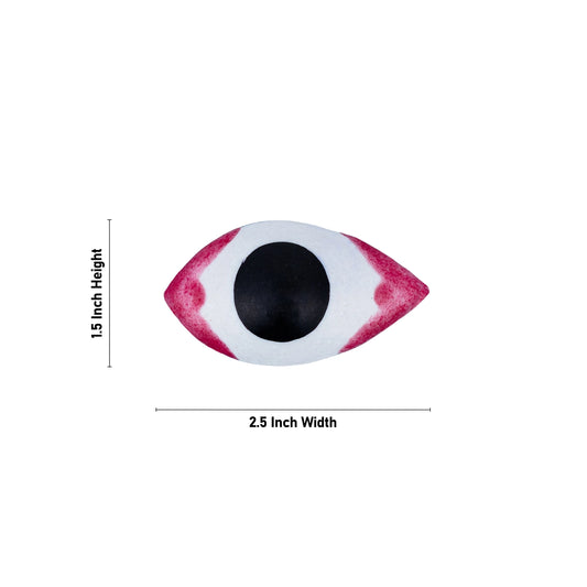 Eye Pair - 1.5 x 2.5 Inches | Chakshu/ God Idol Netra/ Amman Kanmalar/ Goddess Netra for Deity - Head & Face Accessories