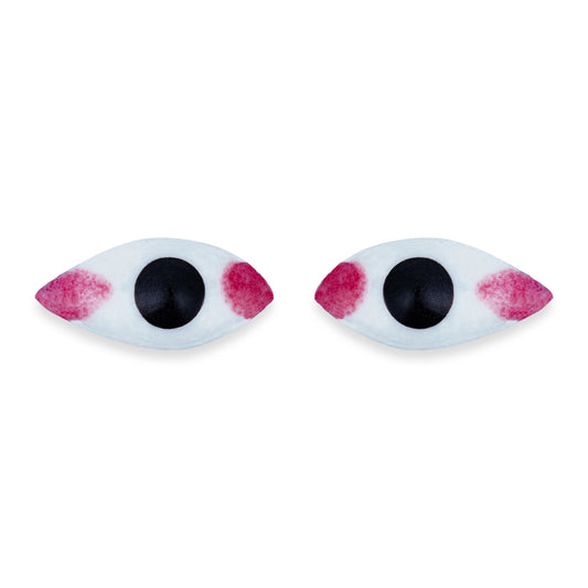 Eye Pair - 0.5 x 1 Inch | God Idol Netra/ Chakshu/ Amman Kanmalar/ Goddess Netra for Deity - Head & Face Accessories