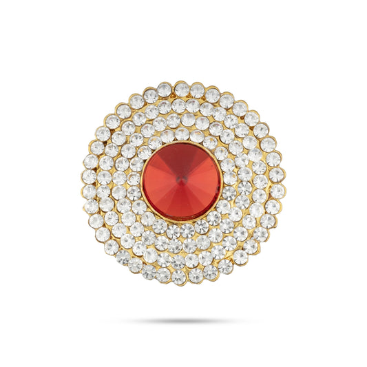 Stone Pottu - 1.5 Inches | Multicolour Stone Bindi for Deity Decor/ 10 Gms Approx - Head & Face Accessories