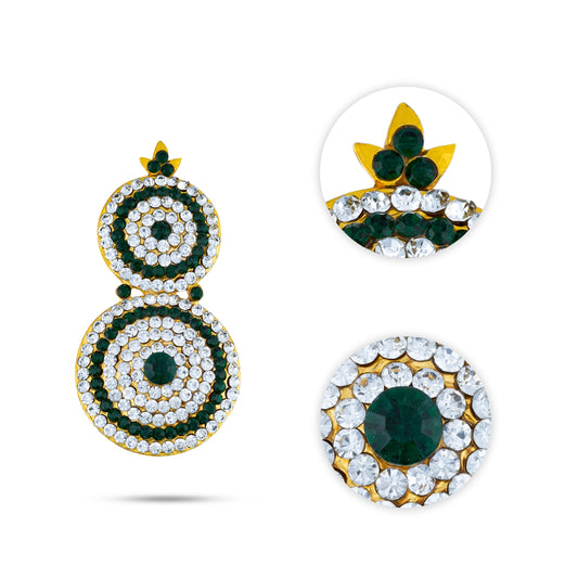 Stone Earring Pair - 3 x 1.5 Inches | Stone Ear Studs/ Stone Jewellery for Deity - Head & Face Accessories