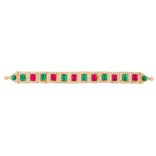 Stone Hip Belt - 9.5 Inch | Ottiyanam/ Waist Belt/ Stone Belt for Deity - Waist & Leg Accessories