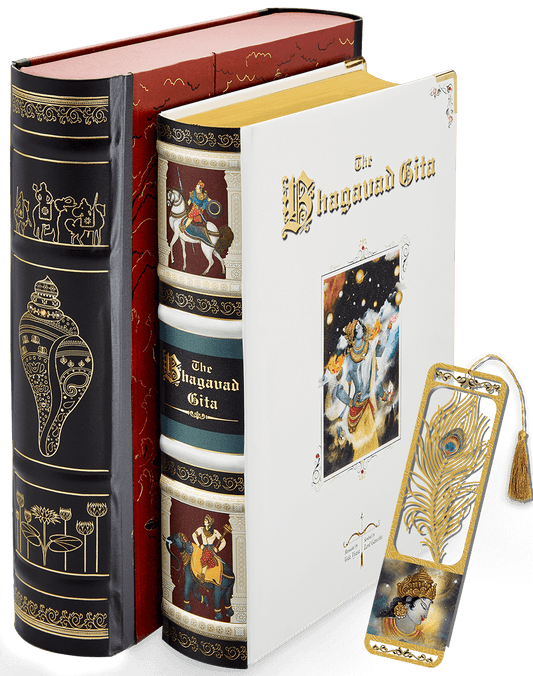 The Bhagavad Gita - The Transcendental Knowledge - English Book with Reading Stand | Signature Editions - Bhagavad Gita