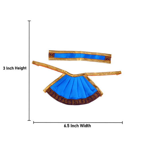 Devi Dress - 3 Inch | Satin Apoorva Material/ Amman Pavadai/ Mata Dress for Deity/ Assorted Colour and Design - Devi Dress