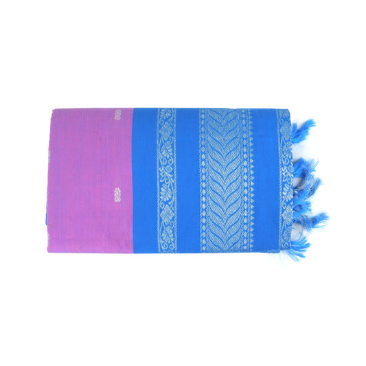 Saree - 6 Yards | Kalyani Silk Material/ Silver Design Border Traditional Saree for Women - Sarees & Blouse
