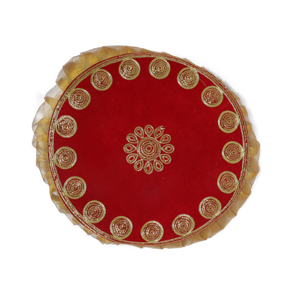 Puja Thali Cover - 13 Inches | Thali Cover/ Plate Cover for Pooja