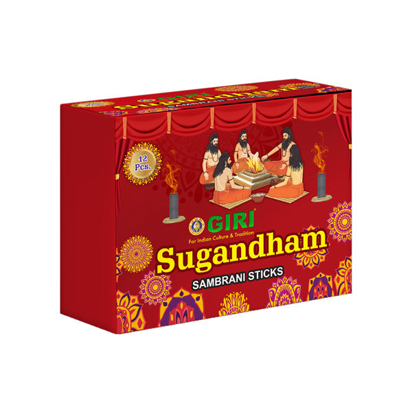 Sugandham Sambirani Sticks - 20 Pcs | Dhup batti/ Guggal/ Dhoop/ 20 Sticks/ Loban for Pooja