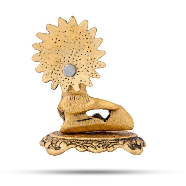 Butter Krishna - 3.5 Inches | Krishna Statue/ Aluminium Krishna Idol for Pooja/ 75 Gms Approx