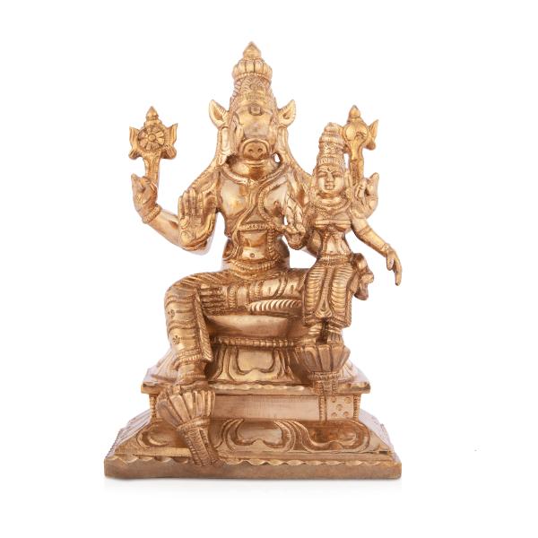Varaha Lakshmi - 5 Inches | Panchaloha Idol/ Lakshmi Varaha Swamy/ Lakshmi Varahar for Pooja/ 700 Gms Approx