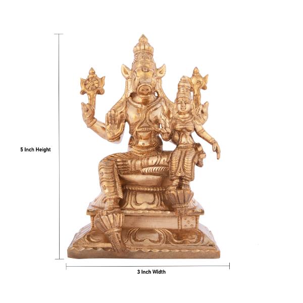 Varaha Lakshmi - 5 Inches | Panchaloha Idol/ Lakshmi Varaha Swamy/ Lakshmi Varahar for Pooja/ 700 Gms Approx
