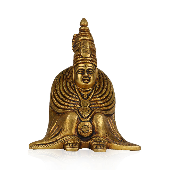 Tulja Bhavani | Antique Brass Statue/ Tulja Bhavani Statue/ Bhavani Mata Murti for Pooja