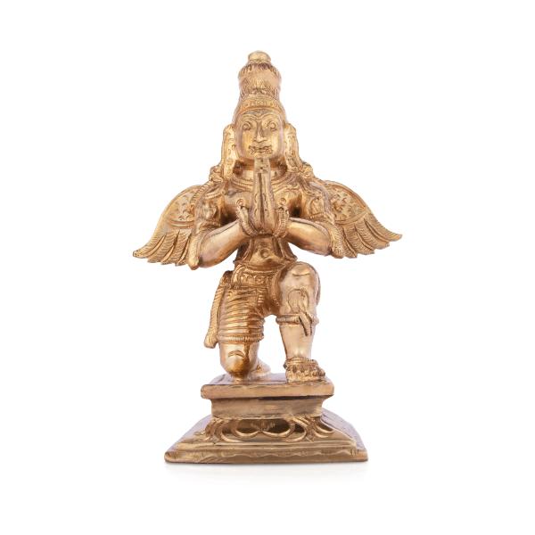 Garuda Statue - 6 Inches | Panchaloha Statue/ Garuda Idol/ Garuda Murti for Pooja/ 1 Kgs Approx