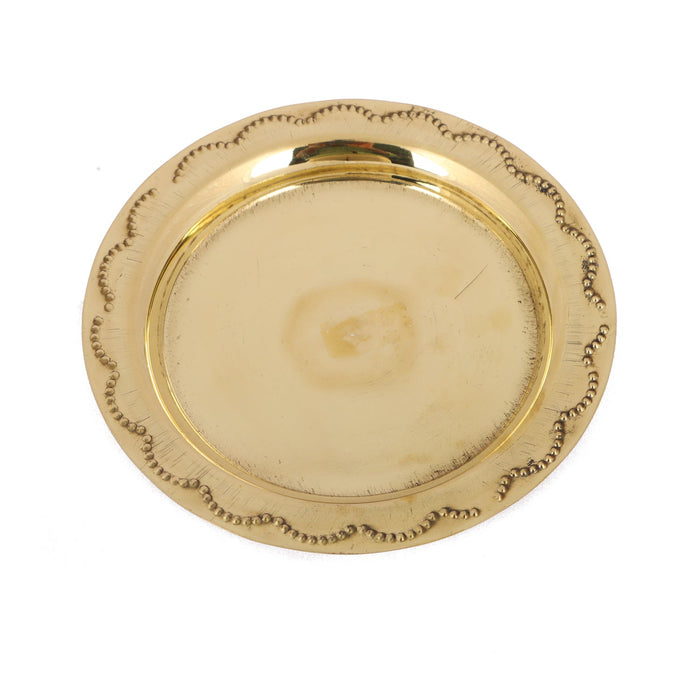 Brass Plate - 6 Inches | Pooja Thali/ Thali Plate for Home/ 50 Gms Approx
