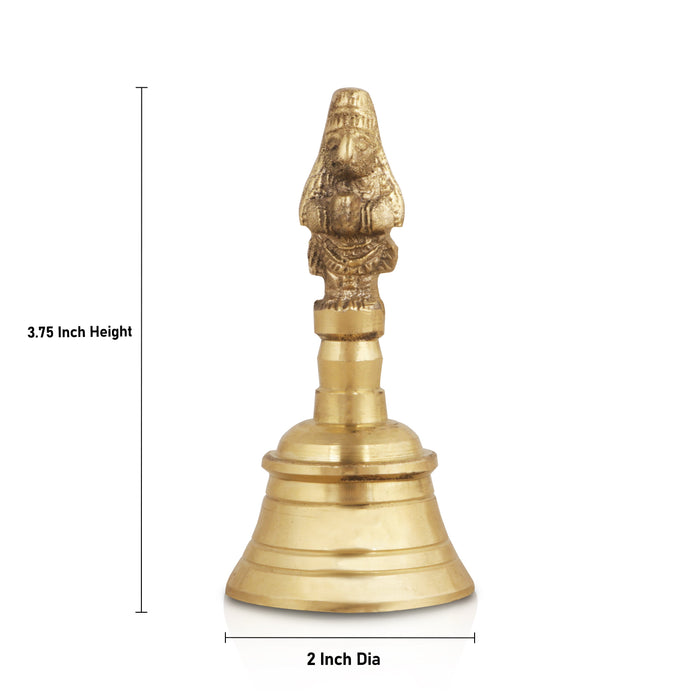 Brass Hand Bell | Pooja Bell/ Hanuman Handle Ghanti for Home