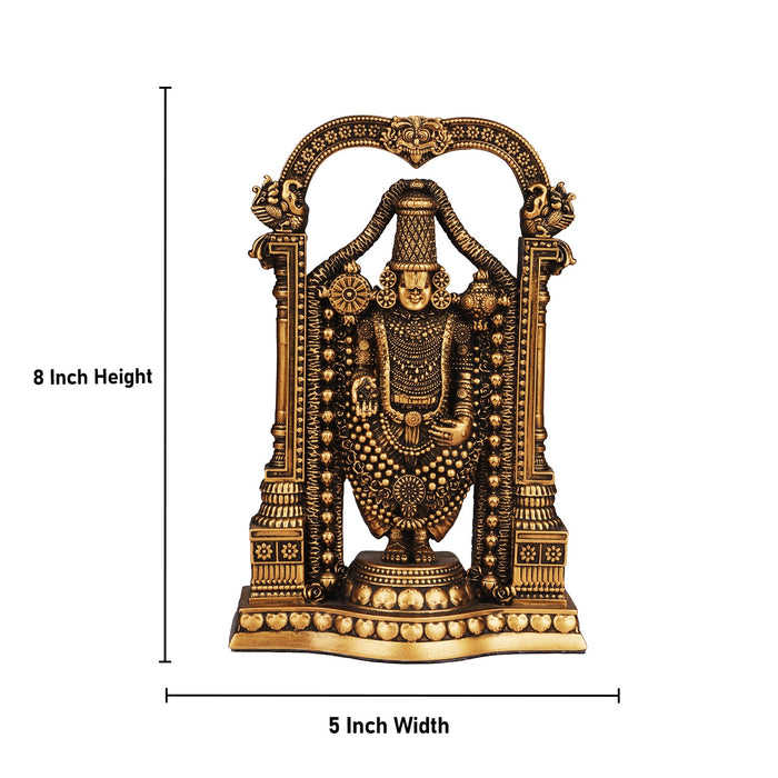 Balaji Murti | Resin Tirupati Balaji Idol/ Brass Polish Balaji Statue for Pooja/ Assorted Design