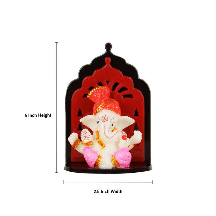 Ganesh Murti - 4 Inches | Marble Ganapati Murti/ Vinayagar Statue for Home Decor