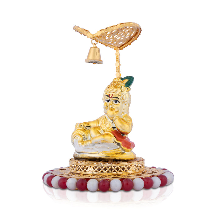 Krishnan Statue - 4.5 Inches | Krishna Idol with Chatri/ Lord Krishna Statue for Home Decor