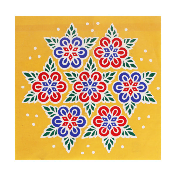Rangoli Sticker | Muggulu Sticker/ Colour Rangoli Sticker for Floor/ Assorted Design