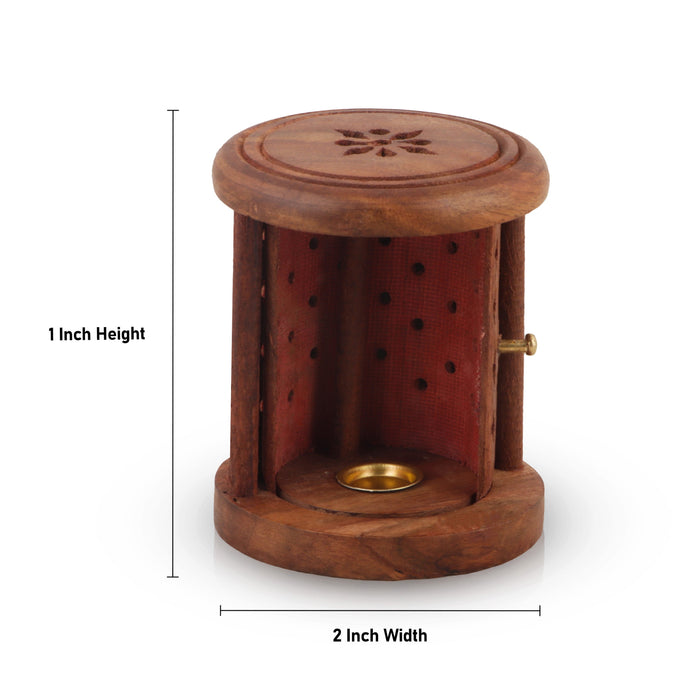 Dhoop Stand - 1 x 2 Inches | Wooden Dhoop Stand/ Dhoop Holder for Pooja