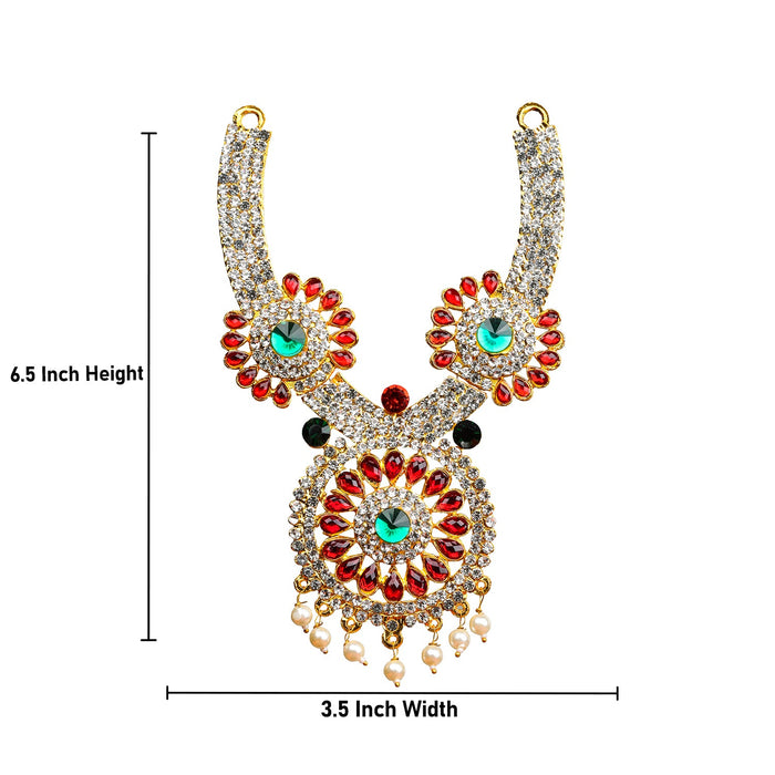 Stone Necklace | Multicolour Stone/ Stone Jewellery for Deity