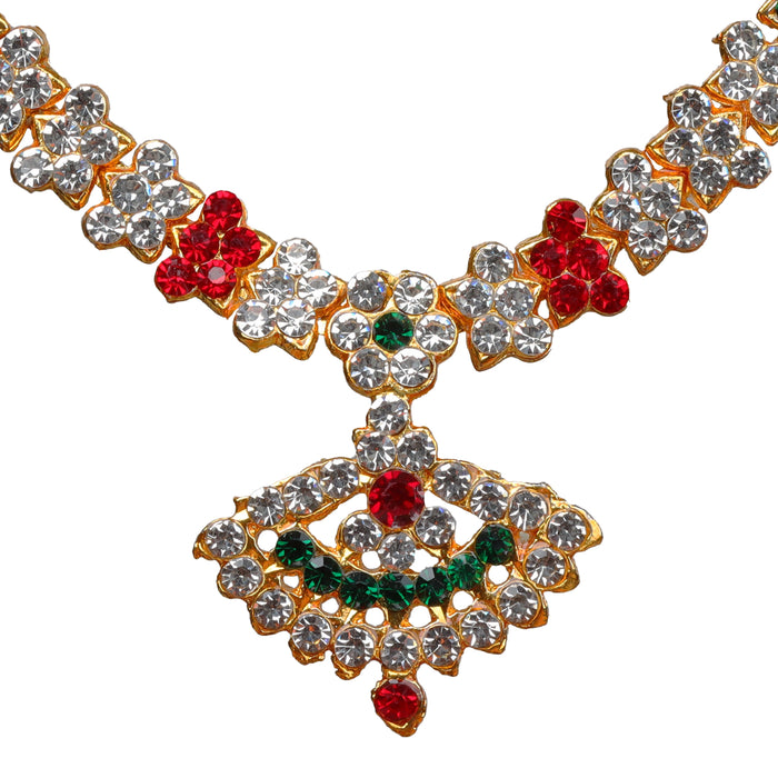 Stone Necklace - 8 Inches | Multicolour Stone/ Jewellery for Deity