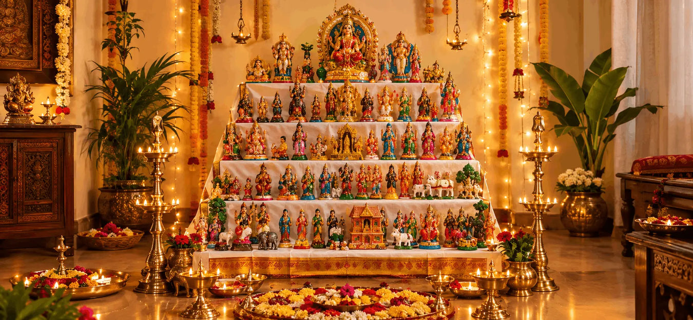 Beautify your homes with widest range of Decorations for Navaratri- Golu dolls, Golu Bommai, Golu Padi, Golu stands and more at GIRI