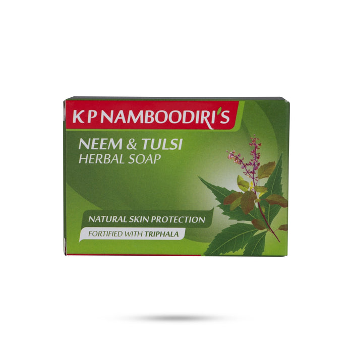 Neem & Tulsi Herbal Soap - 75 Gms | Kp Namboodiris/ Natural Skin Protection/ Fortified With Triphala - Body Care