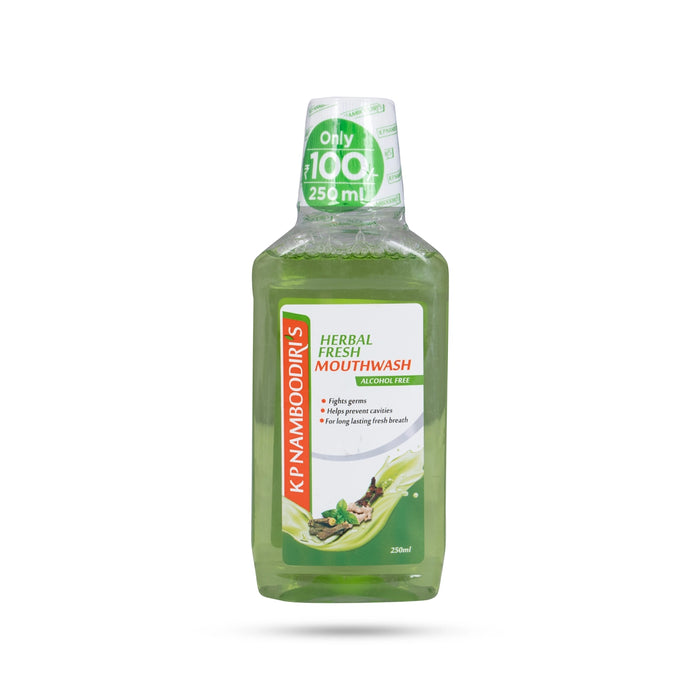 Herbal Fresh Mouthwash - 250 ml | Kp Namboodiris Mouthwash/ Alcohol Free/ Herbal Mouthwash/ Herbal Mouth Rinse - Oral Care