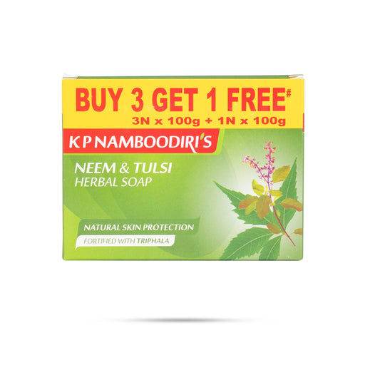 Neem And Tulsi Herbal Soap - 100 Gms | Buy 3 Get 1/ Kp Namboodiris Soap/ Natural Skin Protection/ Bathing Soap - Body Care
