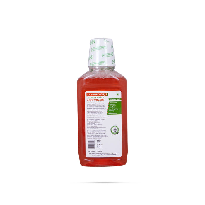 Herbal Fresh Mouth Wash with Clove and Mint Freshness - 250 ml | Alcohol Free Mouth Wash - Oral Care