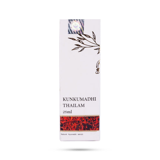Kunkumadhi Thailam - 25 ml| Ayurvedic Skin Care Serum / Herbal Oil For Brightening, Nourishing & Anti-Aging - Oil & Thailam