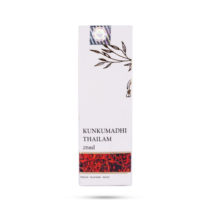 Kunkumadhi Thailam - 25 ml| Ayurvedic Skin Care Serum / Herbal Oil For Brightening, Nourishing & Anti-Aging - Oil & Thailam